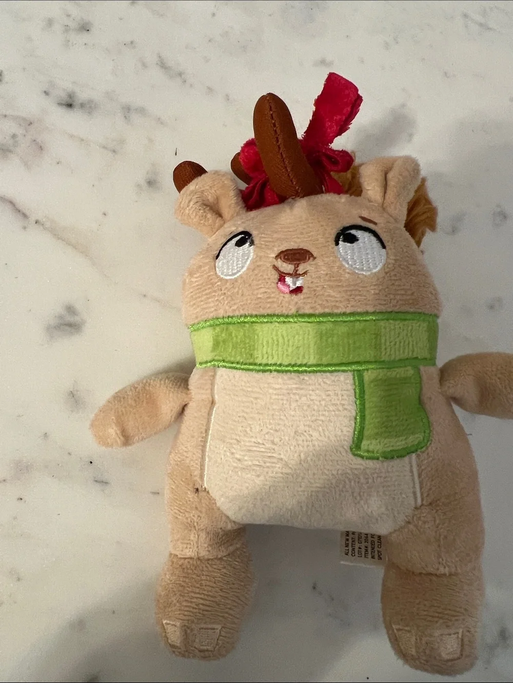 Plush Reindeer Stuffed Toy with Green Scarf - Kids Soft Animal Plush